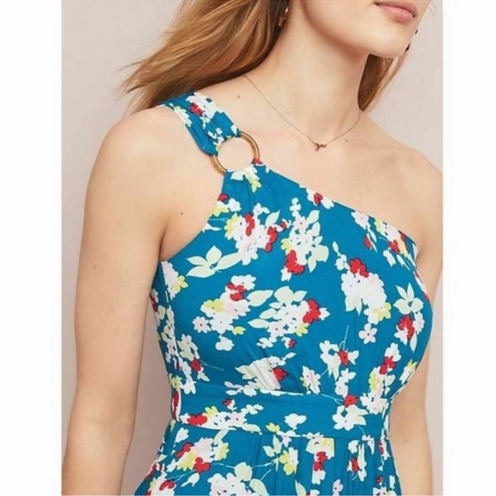 NWT Anthropologie One Shoulder Maxi Dress - Picture 2 of 5